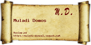 Muladi Domos névjegykártya